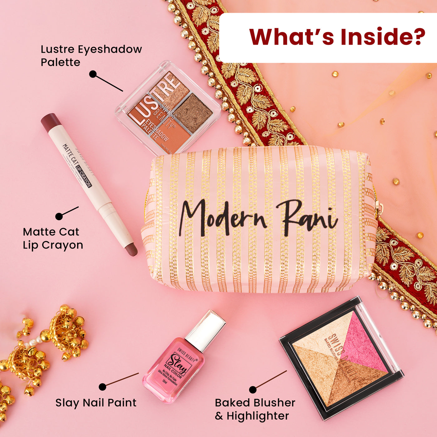 MODERN RANI MAKEUP KIT WITH FREE POUCH (worth Rs 499)