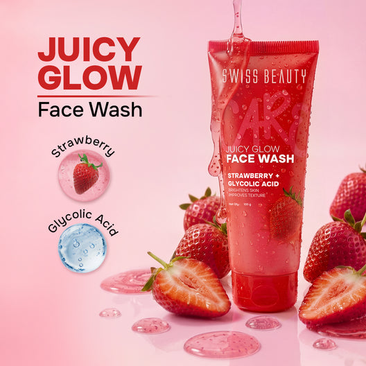 Swiss Beauty - Care Juicy Glow Face Wash Strawberry + Glycolic Acid - 2