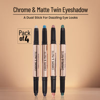 Chrome & Matte Twin Eyeshadow Pack Of 4