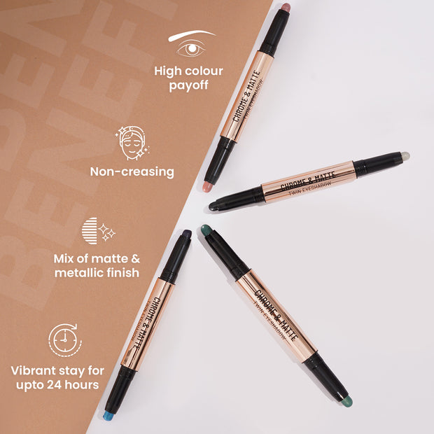 Chrome & Matte Twin Eyeshadow Pack Of 4