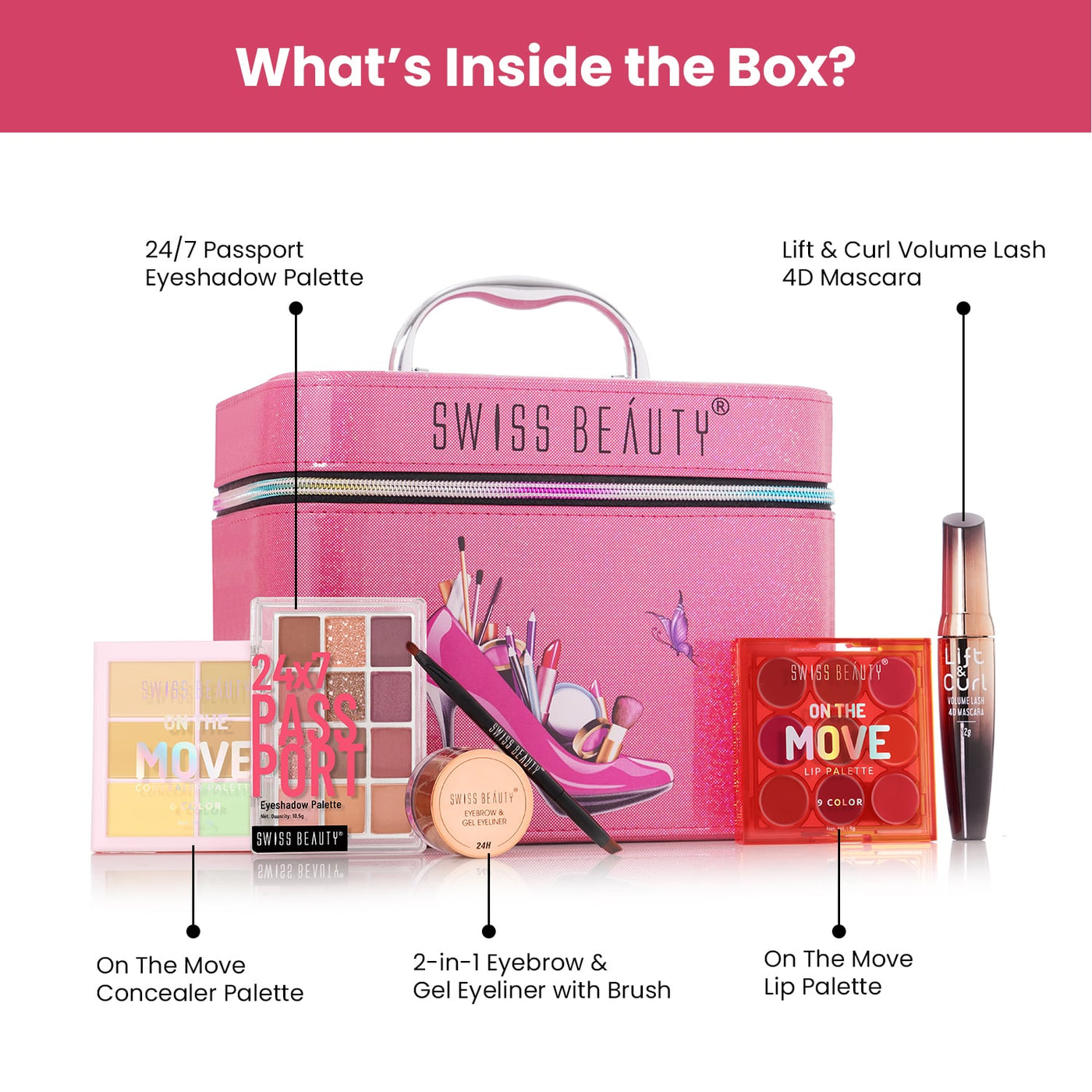 ultimate makeup trousseau box with FREE Trunk vanity (worth Rs 1599)