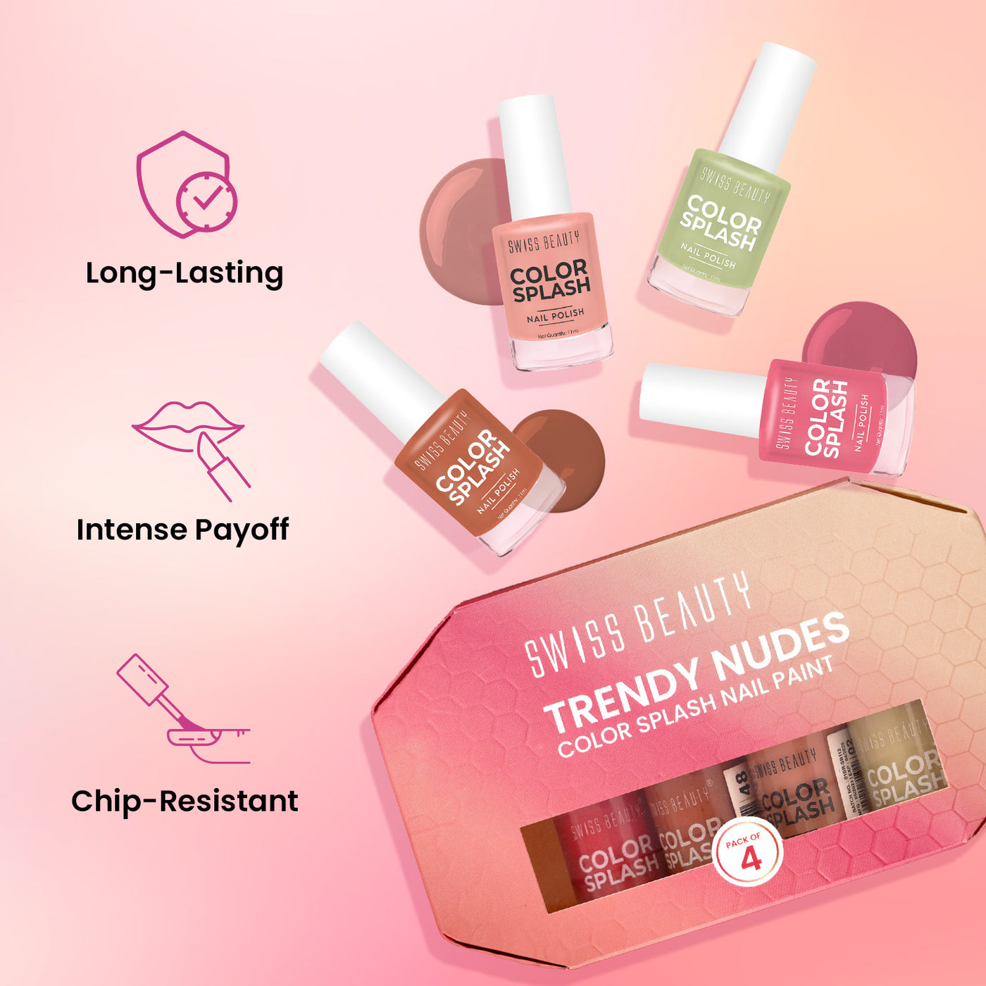 Trendy Nudes Color Splash Nail Paint