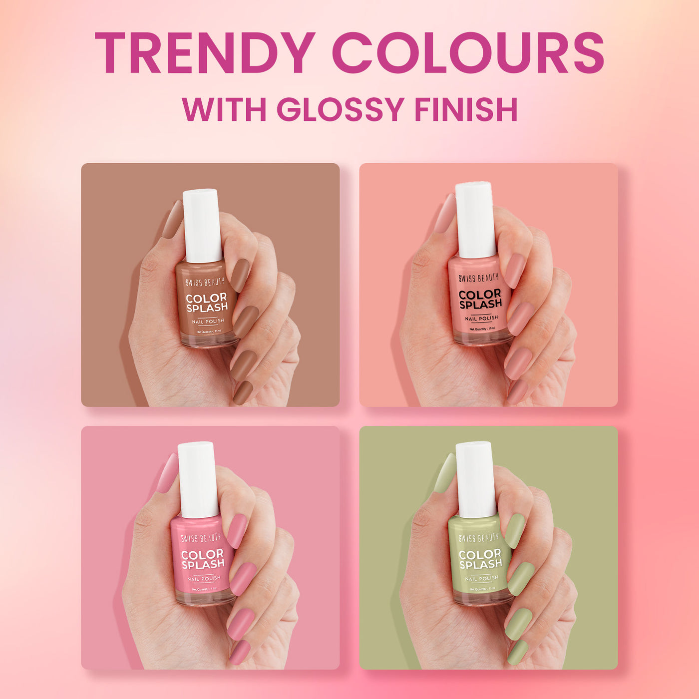 Trendy Nudes Color Splash Nail Paint