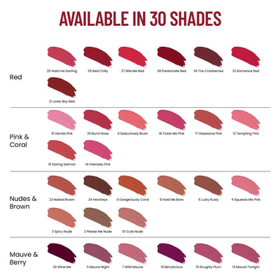 Hold Me Matte Liquid Lipstick (Pack of 3)