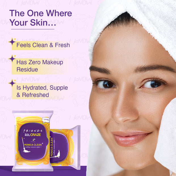 CRAZE  Monica Clean  Makeup Remover Wipes