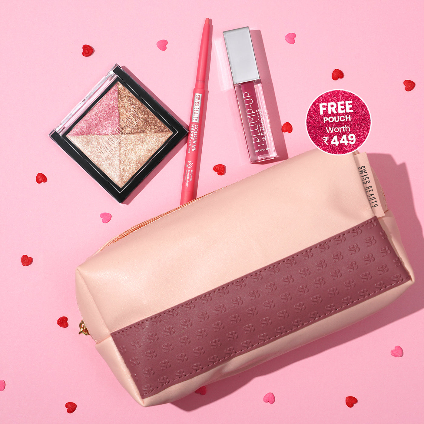 Soft Dewy Natural Look Makeup Kit (FREE Pouch worth Rs 449)