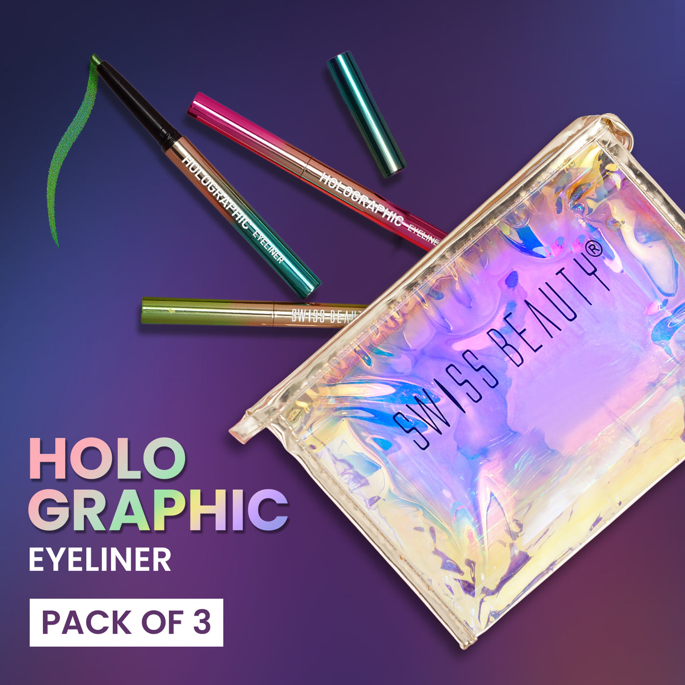 Holographic Eyeliner (Pack of 3)