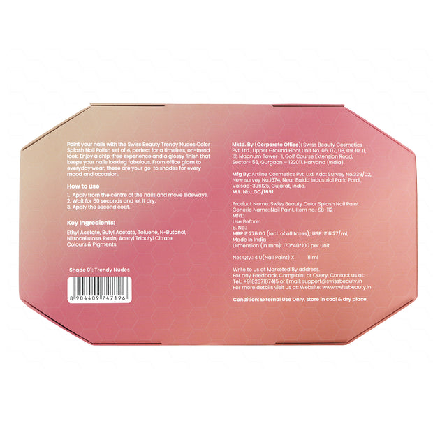 Trendy Nudes Color Splash Nail Paint