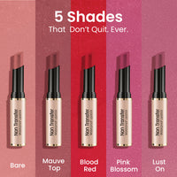 Non Transfer Waterproof Lipstick - Pack Of 5