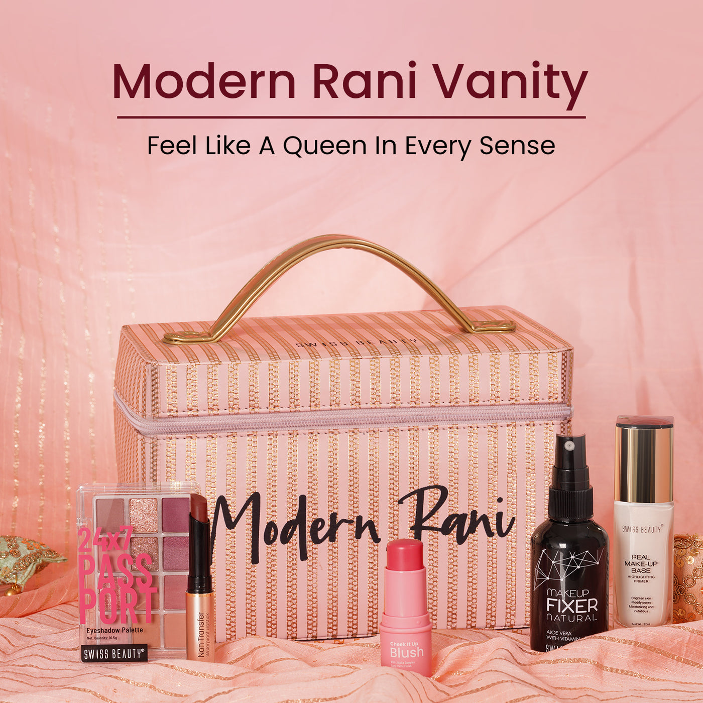 MODERN RANI MAKEUP Vanity WITH FREE Vanity Box (worth Rs 2499)