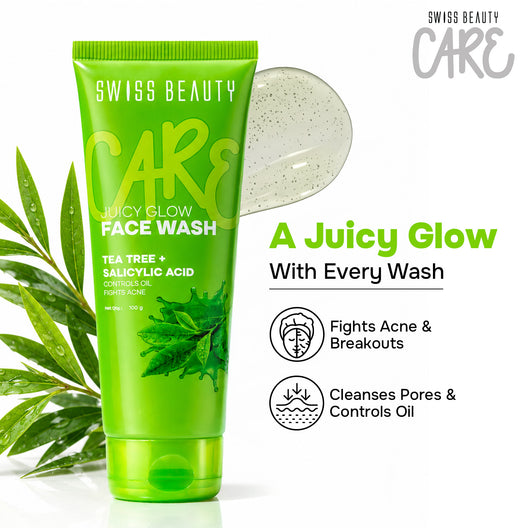 Swiss Beauty-Care Juicy Glow Face Wash Tea Tree + Salicylic Acid