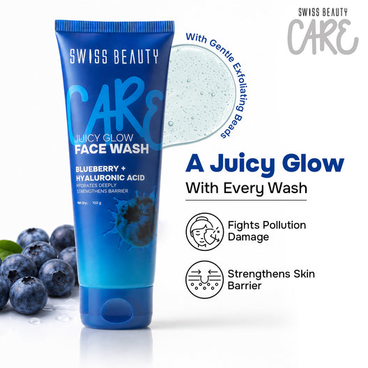 Swiss Beauty-Care Juicy Glow Face Wash Blueberry + Hyaluronic Acid