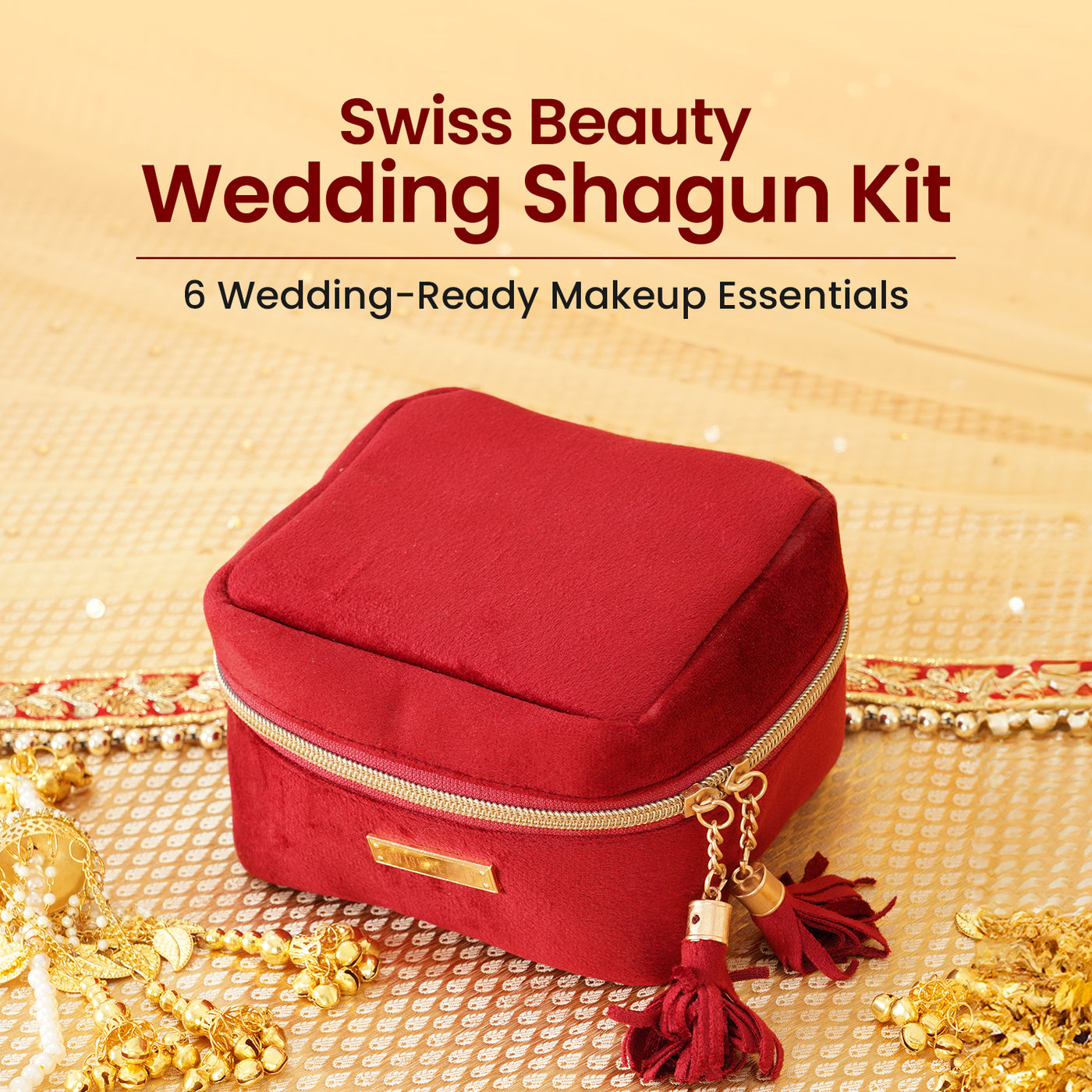 Small Shagun Pouch - Return Gift Potli Bag - Red - 5Pc