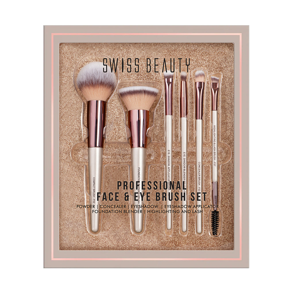 Shop Professional Face & Eye Brush Set Makeup Kit by Swiss Beauty