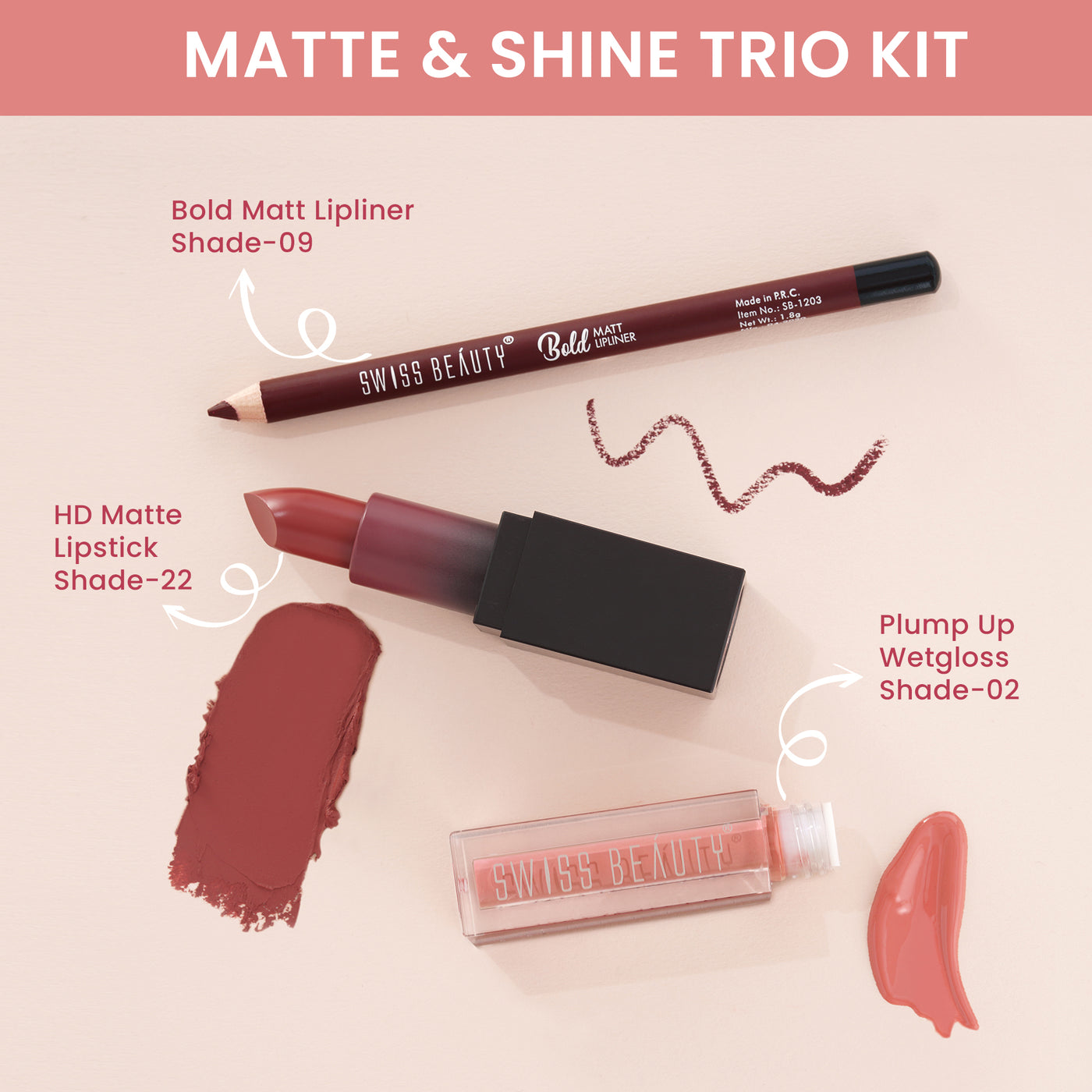 MATTE AND SHINE TRIO MAKEUP KIT