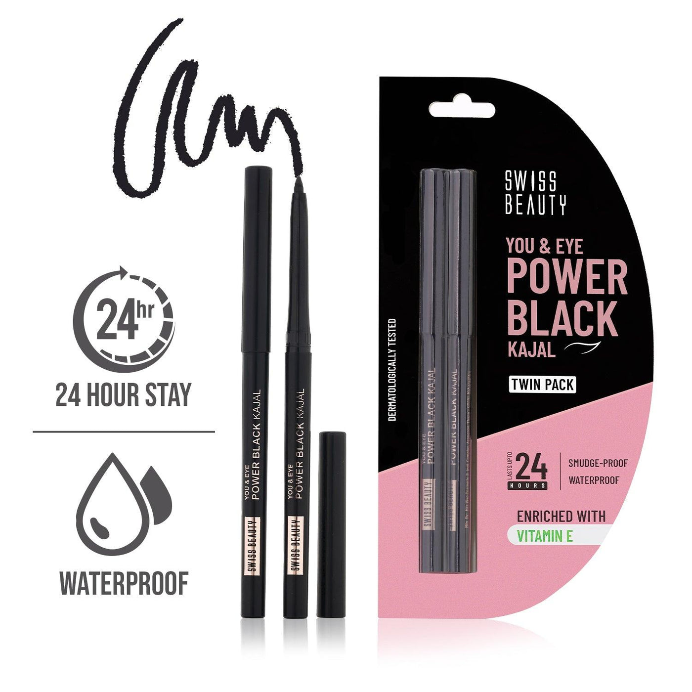 You & Eye Power Black Kajal - Twin pack