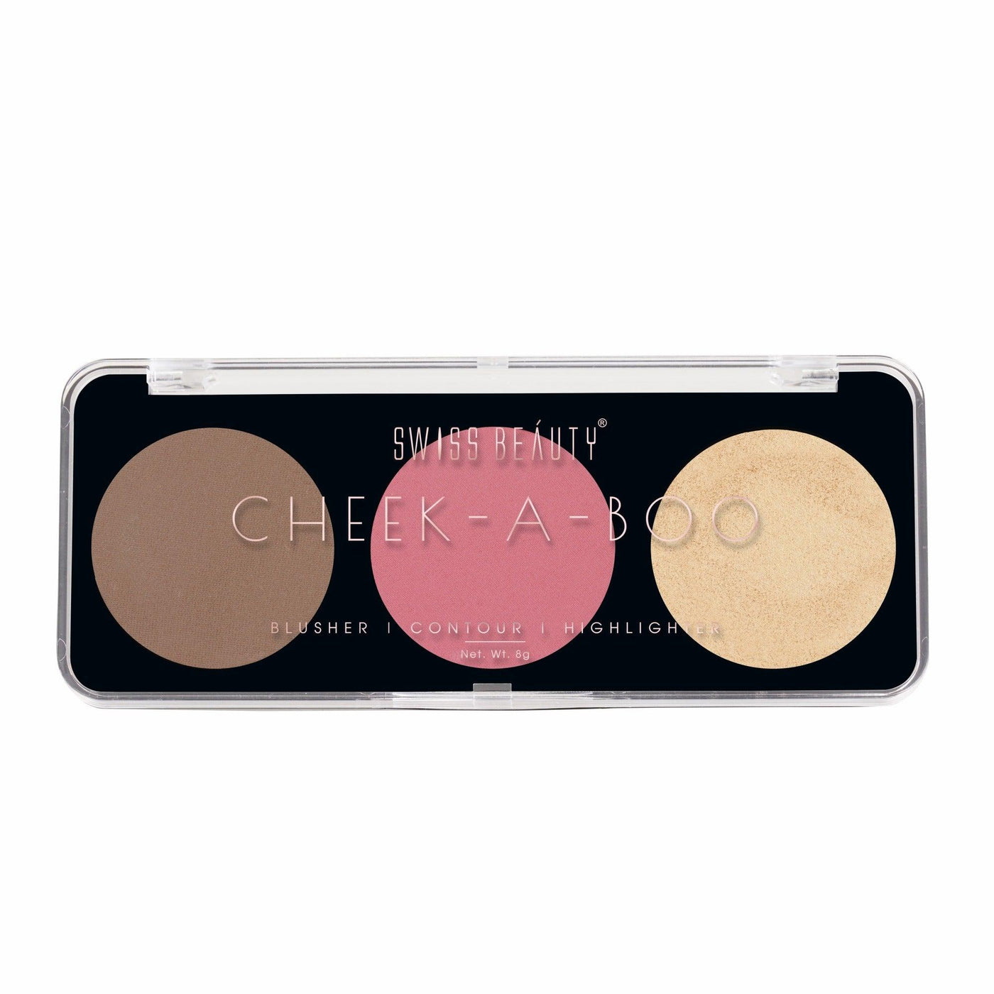Cheek-A-Boo 3-in-1 Face Palette with Blusher , Contour and Highlighter
