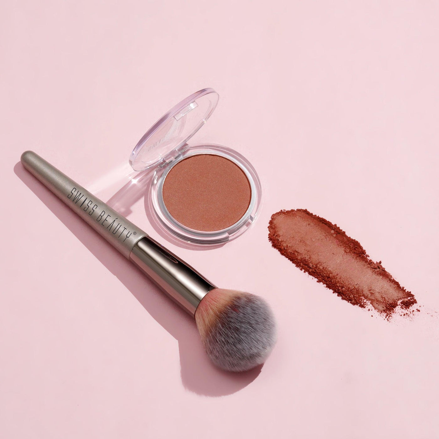 Let me Blush Blusher and Power Brush - Combo - Swiss Beauty