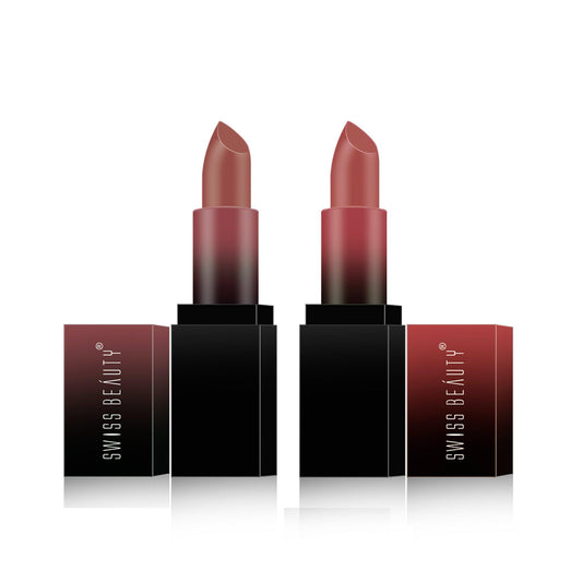 Pretty One Lips HD Matte Lipstick - Set of 2 - Swiss Beauty