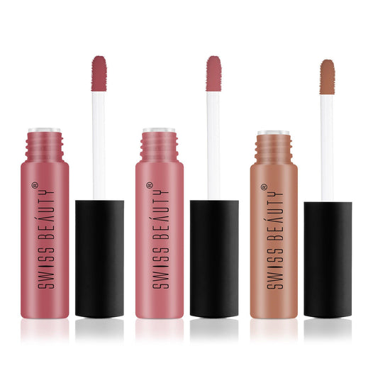 Soft Matte Nude Lip Cream - Set of 3 - Swiss Beauty