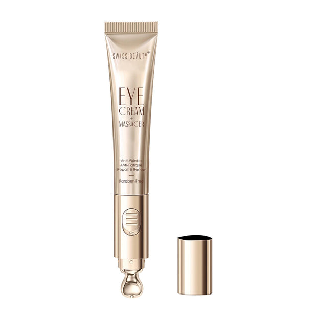 Anti Fatigue Eye Cream + Massager - Swiss Beauty
